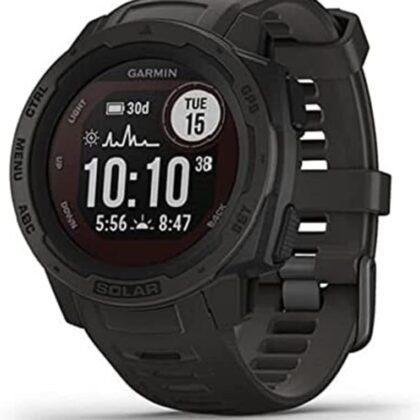 Garmin 010-02293-10 Instinct Solar, Rugged Outdoor Smartwatch with Solar Charging Capabilities, Built-in Sports Apps and Health Monitoring, Graphite