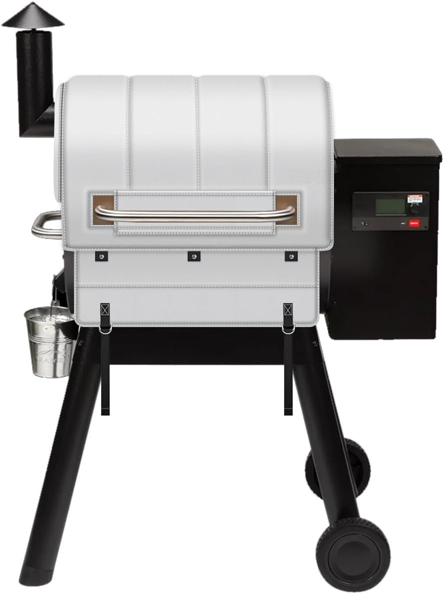 Grill Thermal Insulated Blanket for Traeger Pro 575 Traeger Pro 22, Pro 20 Series and Lil' Tex Elite, Pellet Insulation Blanket Compatible with BAC344 BAC626 for Winter Cooking