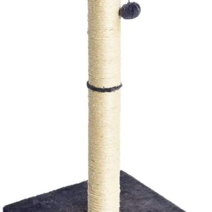 Amazon Basics Cat Scratcher - Indoor Classic Single Cat & Kittens Scratching Post, Medium (31.5"H) - Grey