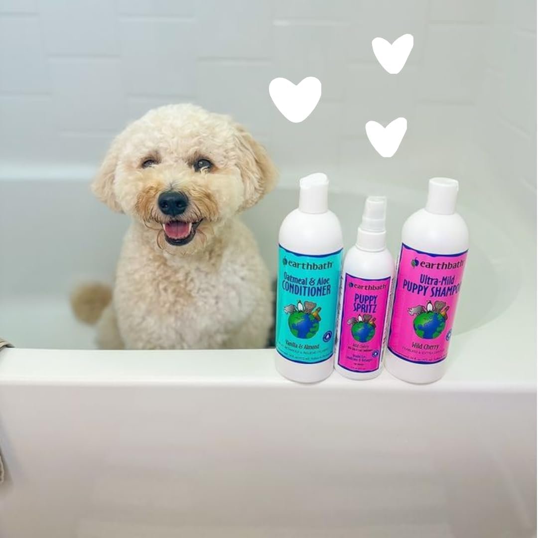 earthbath, Ultra-Mild Puppy Shampoo and Oatmeal & Aloe Conditioner - Best Dog Shampoo and Conditioner, Made in USA, 100% Cruelty Free Dog Wash, Soothing Oatmeal Shampoo for Dogs - 16 Oz (1 Set) - Image 5
