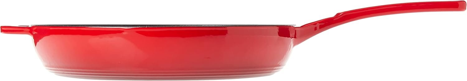 Lodge Enameled Cast Iron Skillet, 11-inch, Red - Image 2