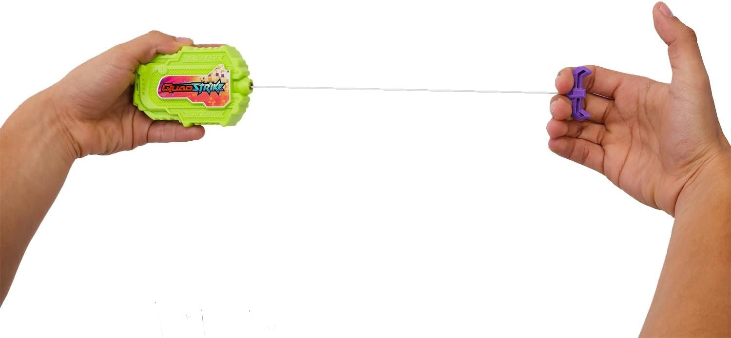 Dual Beyblade String Launcher Set - Bundle with 2 Beyblade String Launchers Quad Strike, Left/Right SpinPlus Tattoos | Beyblades Launcher Set for Kids - Image 2