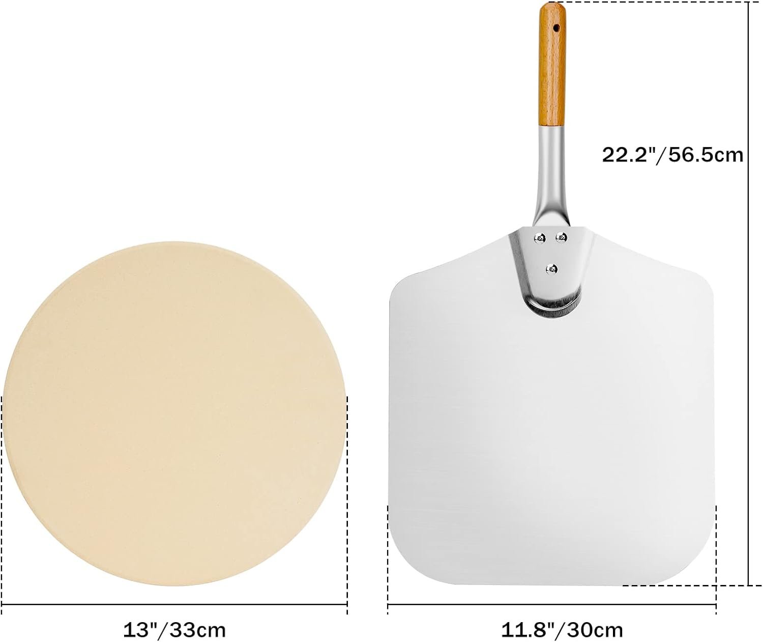 only fire Stainless Steel Multi-Purpose Rotisserie and Pizza Combo Kit for Weber 18" and Other Similar Kettle Grills - Include Pizza Peel and Pizza Stone - Image 3