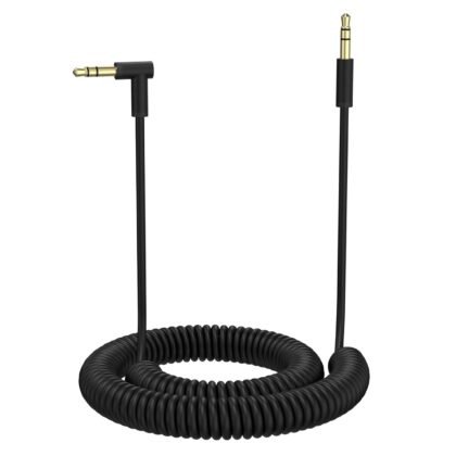 Solo3 Cord Coiled Audio Cable Replacement Compatible with Dre Beats Solo3 Solo4 Studio3 Wireless Noise Cancelling Headphones, 3.5mm(1/8") Extension Wire for iPhone PS5 Xbox One