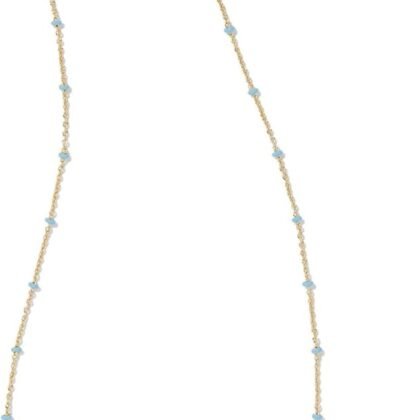 Kendra Scott Womens Mini Elisa Enamel Frame Short Pendant Necklace Gold Periwinkle Illusion One Size