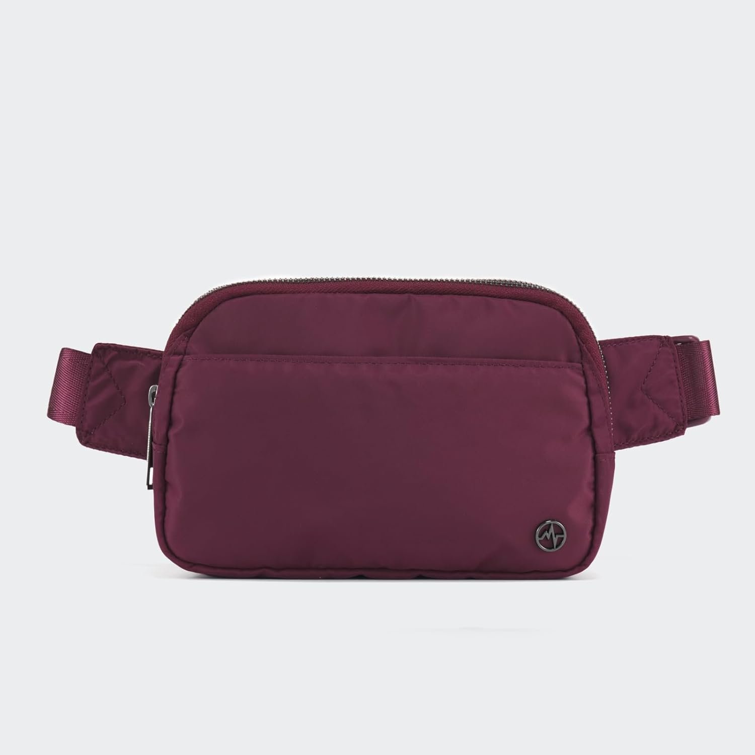Pander Everywhere Belt Bag for Women, 5 Zipper Pockets Nylon Crossbody Fanny Pack Purse (Red Merlot) - Image 3