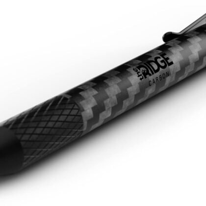 Ridge Bolt Action Pen - CNC Machined Everyday Carry Pen, Knurled Grip, Pressurized Refill, Manganese Spring Steel Clip, Compact Pocket EDC Pen with Schmidt EasyFlow 9000 (Carbon Fiber 3K)