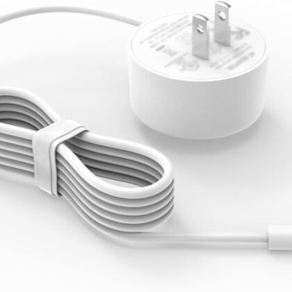 UL Listed 15W AC Charger Fit for Google Home Hub, Googler Nest Hub (2nd Gen) ga01331-us Smart Voice Speaker Wall Power Cable Supply Adapter Cord (Not Fit for Google Home Speaker)