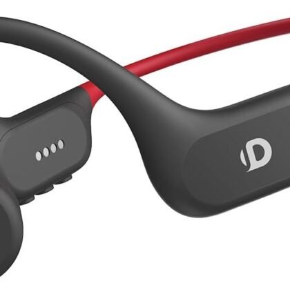 DEMICEA Open Ear Sport Headphones, Soft Silicone Wireless Bone Conduction Earphones, Powerful Bass, 10H Lasting, Multipoint Capable, Quick Charge, Built-in 32GB MP3