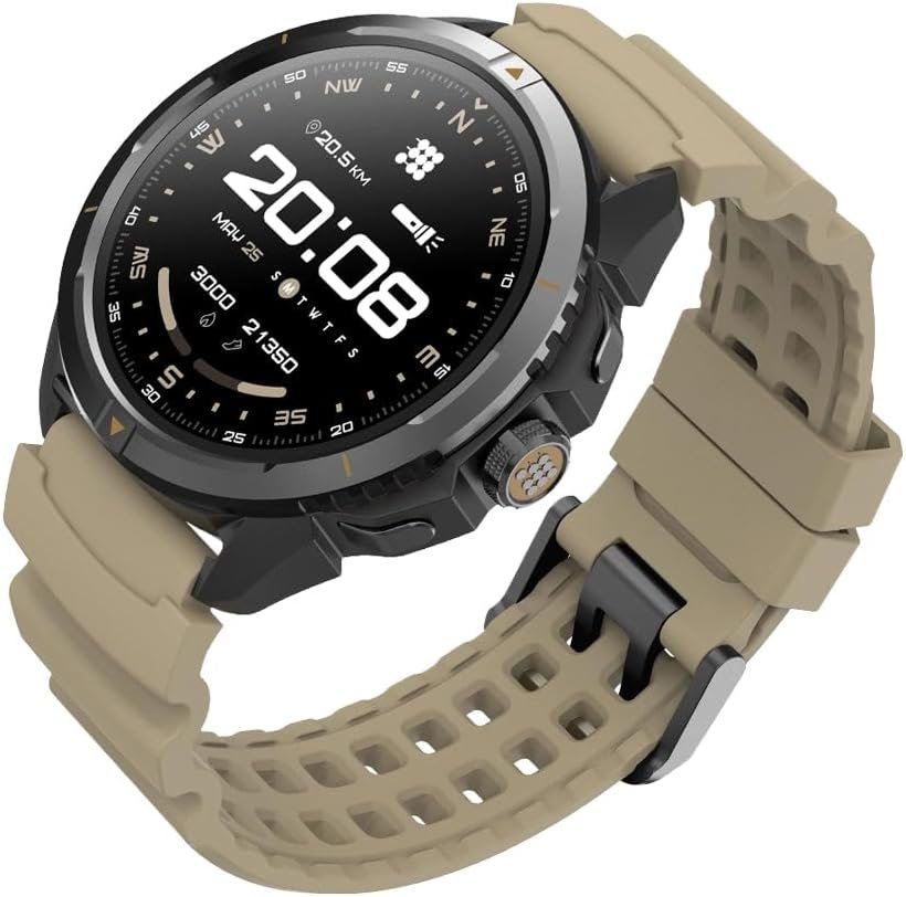 Cubitt Terra Rugged Smartwatch with Dual-Band GPS, 1.48” AMOLED Display, Offline Maps, VITA AI, AI Coach, Readiness Score, 5ATM, 14-Day Battery – Desert Sand - Image 2