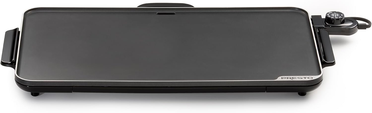 Presto 07072 22-Inch Extra Large Griddle, 22"x 13", Low Profile Design, Ceramic Nonstick, Black - Image 2