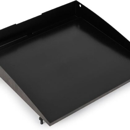 Stanbroil 17 Inch Flat Top Griddle Replacement Top for Blackstone 17" Tabletop Griddle Station, Ceramic Coated Steel Griddle Top Replacement with Rear Grease System, Black