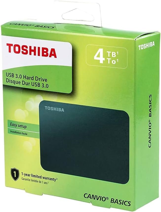 Toshiba Canvio Basics 4TB Portable External Hard Drive USB 3.0, Black - HDTB440XK3CA - Image 5