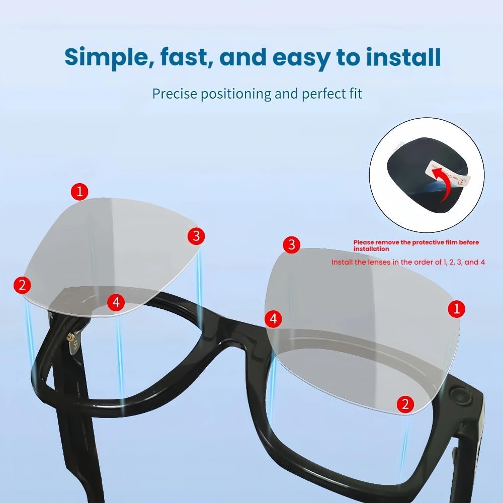 Replacement Lenses For Ray-Ban Meta RW4006 RW4008 50mm 53mm Smart Glasses Transition Lenses - Image 2