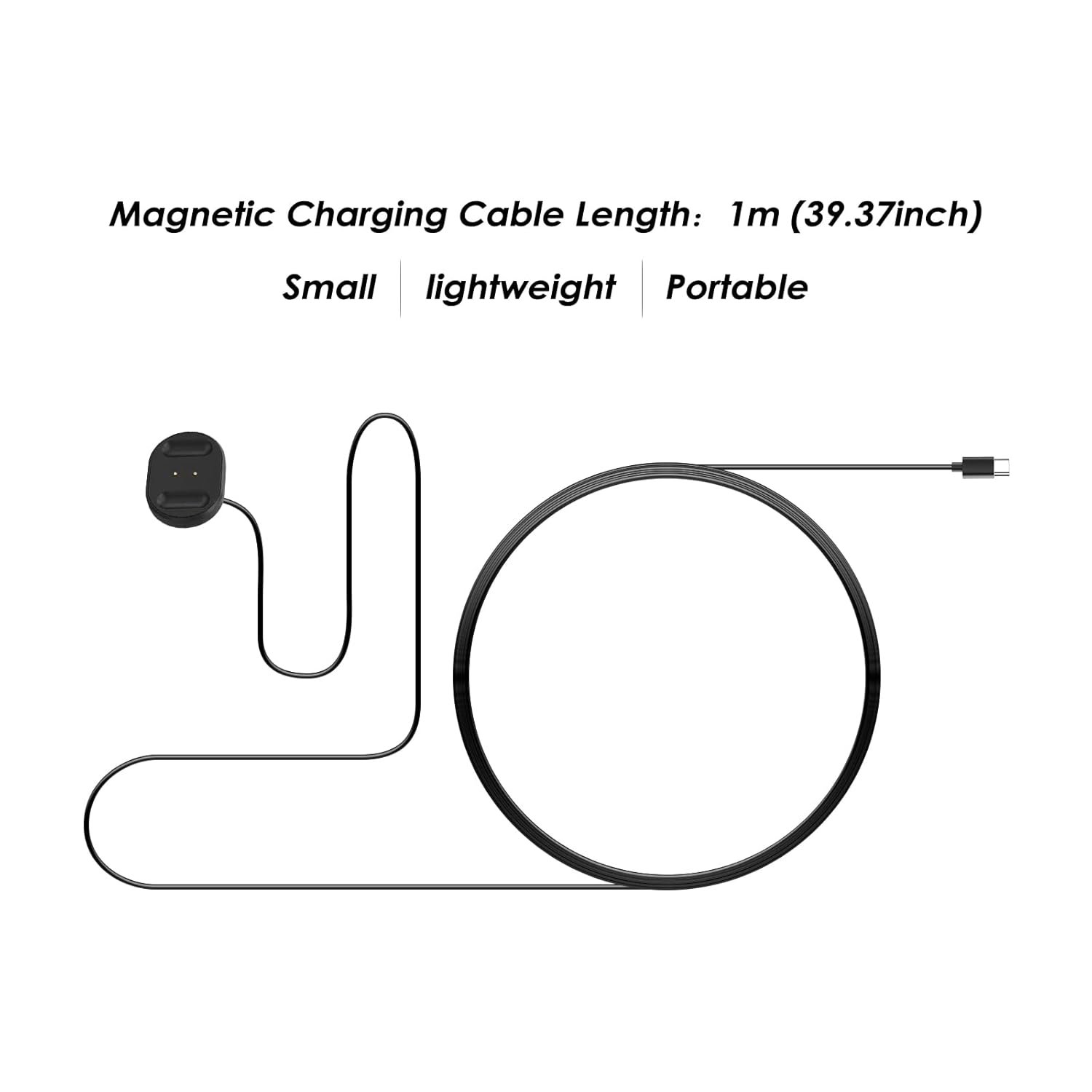Charging Cable for RayBan Meta Display Neural Band Charger, Magnetic Fast Charger for Ray-Ban Meta Display Glasses Accessories, Portable Travel/Car/Phone/Laptop Charging Cable (Black) - Image 4