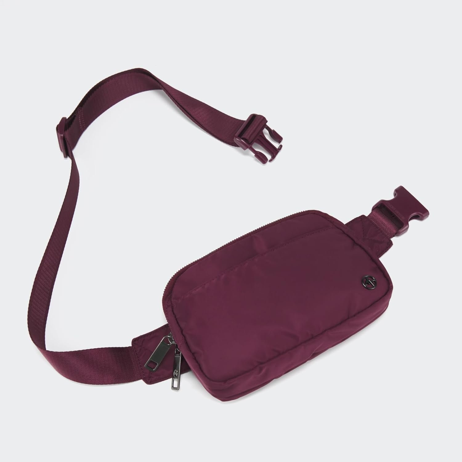 Pander Everywhere Belt Bag for Women, 5 Zipper Pockets Nylon Crossbody Fanny Pack Purse (Red Merlot) - Image 2