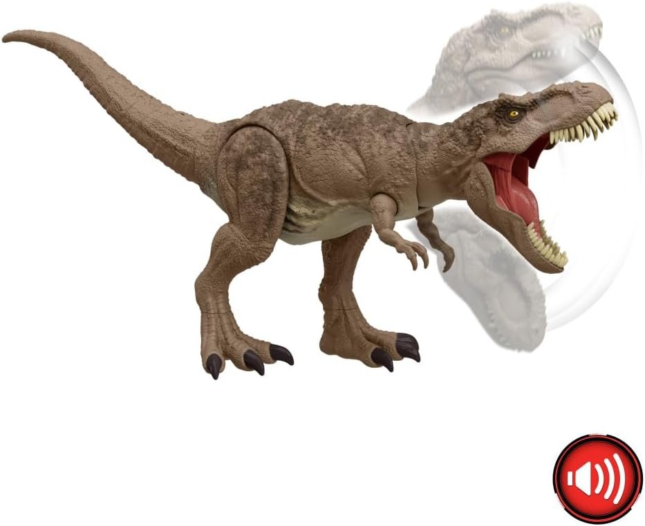 Mattel Jurassic World Chaos Theory All-Out Attack Tyrannosaurus Rex Dinosaur Action Figure Toy, T. rex with Rampage Attack, Chomp & Roar & Evolved Spikes, Digital Play - Image 6