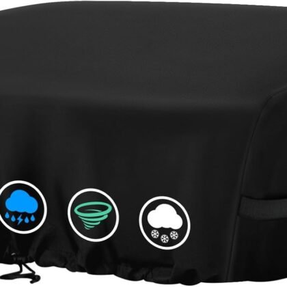 Heavy Duty Grill Cover Compatible with 1813 Blackstone 22inch Tabletop Griddle with Hood Captiva Designs 22‘’ Coleman Roadtrip LX,LXX, LXE, 285 Camping Grills and Smoke Hollow 205 Grill,600D Cover