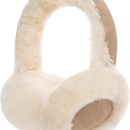 Wool Ear Muffs for Winter Women Men Fluffy Earmuffs Soft Cozy Ear Warmers Outdoor Ear Covers for Cold Weather