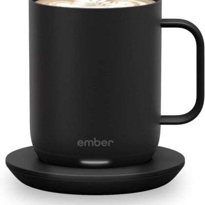 Ember Temperature Control Smart Mug 2, 10 Oz, App-Controlled Heated Coffee Mug with 80 Min Battery Life and Improved Design, Black
