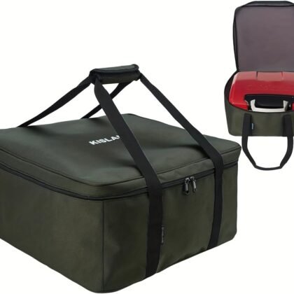 KISLANE Carrying Bag for Cuisinart CGG-180T Grill, Portable Grill Bag for Outdoor Gourmet Grill, Tabletop Grill Storage Bag for Cuisinart CGG-180T (Grey)