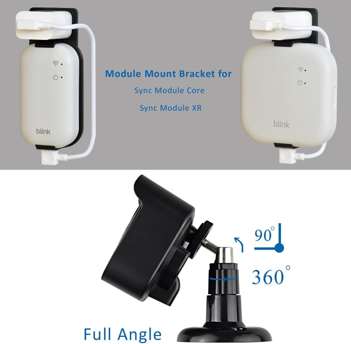 5PACK Blink Outdoor Camera Mount Bracket with Sync Module 2 Outlet Mount for Blink Outdoor 4th/3rd Camera (Blink Camera Not Include) - Image 6