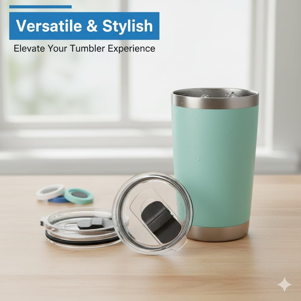 Magnetic Spill Proof Tumbler Lid – 30oz Replacement Compatible with Yeti Rambler, RTIC, Ozark Trail | Leak Resistant, Dishwasher Safe, BPA Free (30 oz) - Image 7