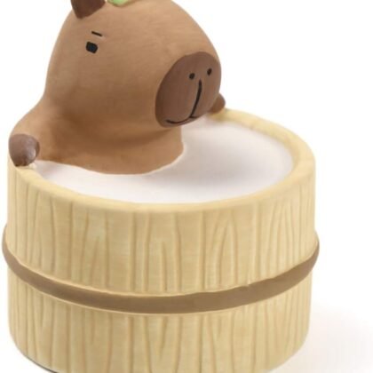 Aroma Ceramic Stone Diffuser [Japan Import] Aromatherapy Essential Oil Diffuser, Non Electric, Passive, Unique, Cute, Animal, Design for Women, Men, and Gifts (Bathing Capybara)