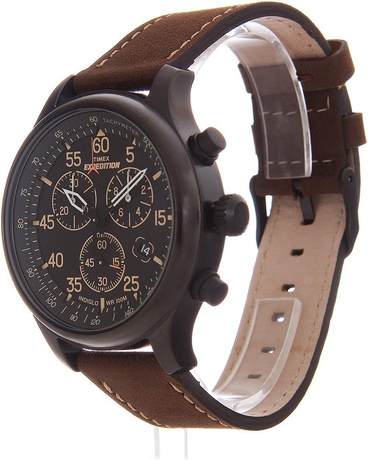 Timex Expedition Field Chronograph 43mm Men’s Analog Watch | INDIGLO Backlight | Durable Comfortable Adjustable Strap | Rugged Outdoor Watch | 100M Water Resistance - Image 2