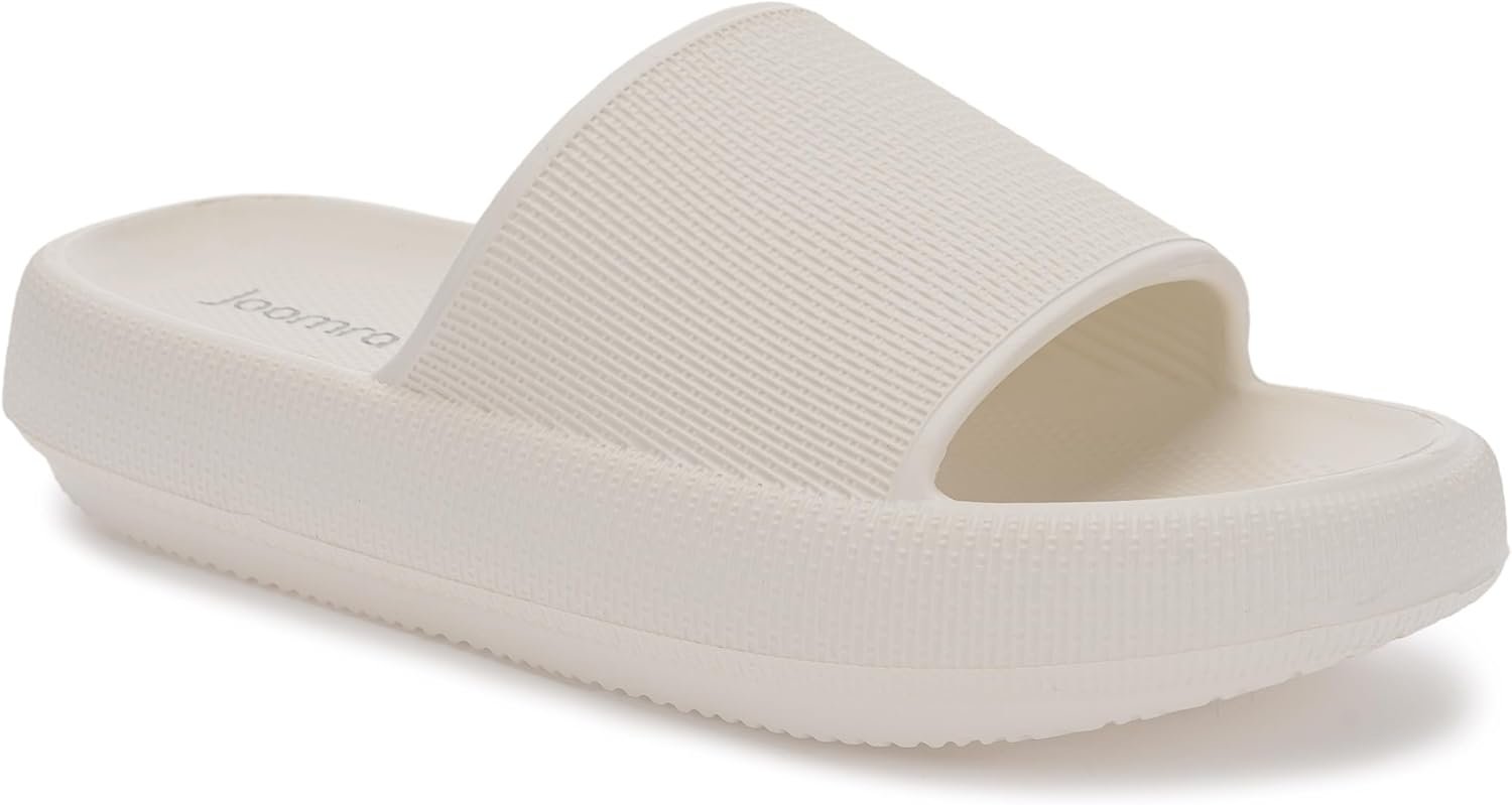 Joomra Pillow Slippers for Women and Men Non Slip Quick Drying Shower Slides Bathroom Sandals | Ultra Cushion | Thick Sole