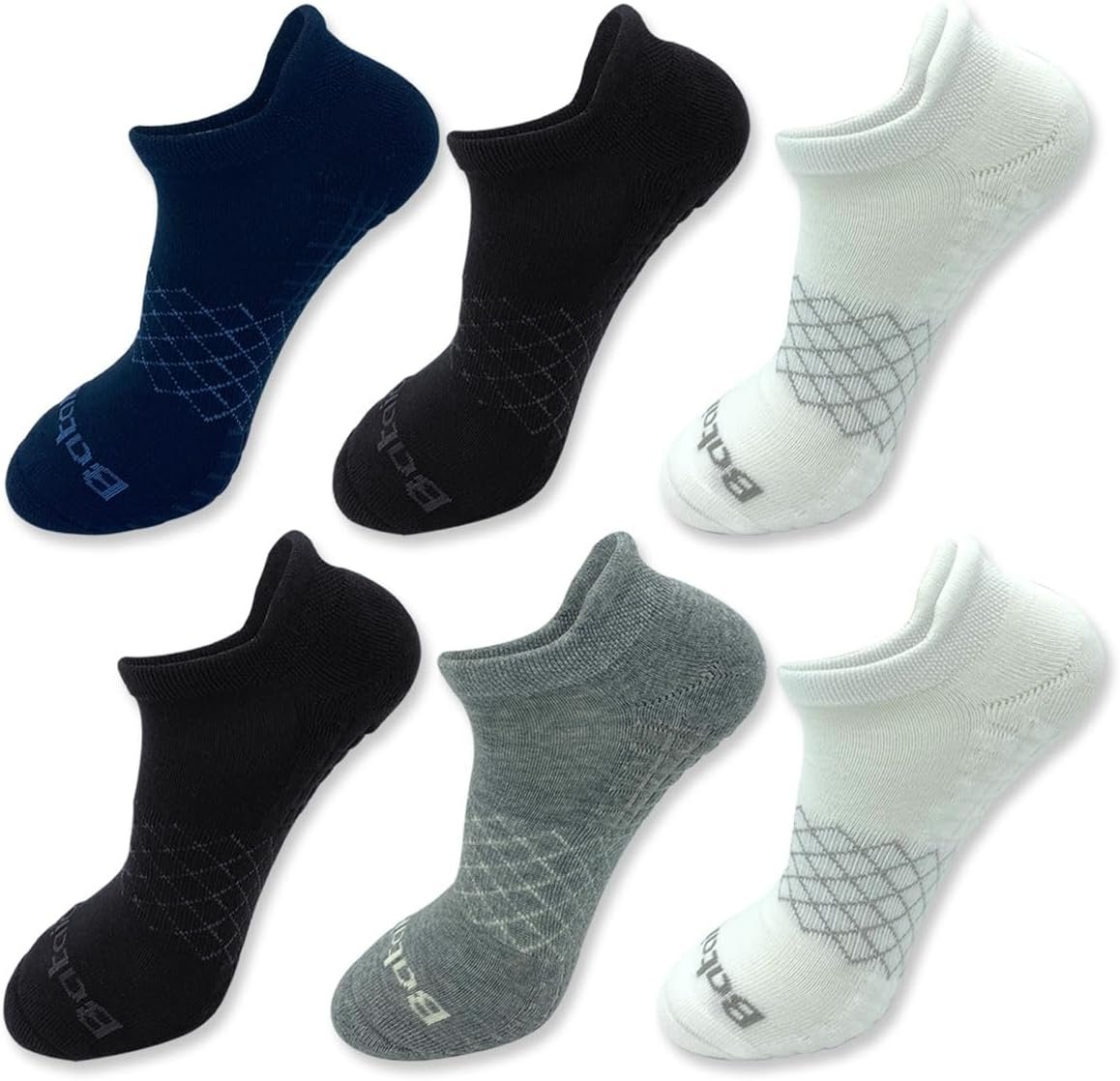 Athletic Running Ankle Socks, Low Cut Cushioned Anti-Blister Tab Sports Socks Men Women 6Pairs