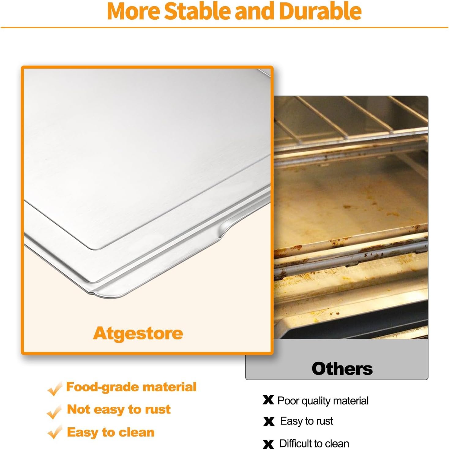 Upgraded SP201 SP301 FT205CO Crumb Tray Replacement Parts for Ninja Foodi Crumb Tray 304 Stainless Steel 111BH300 Ninja Foodi Digital Air Fry Pro Countertop Flip Oven Bottom Tray Drip Pan Accessories - Image 4