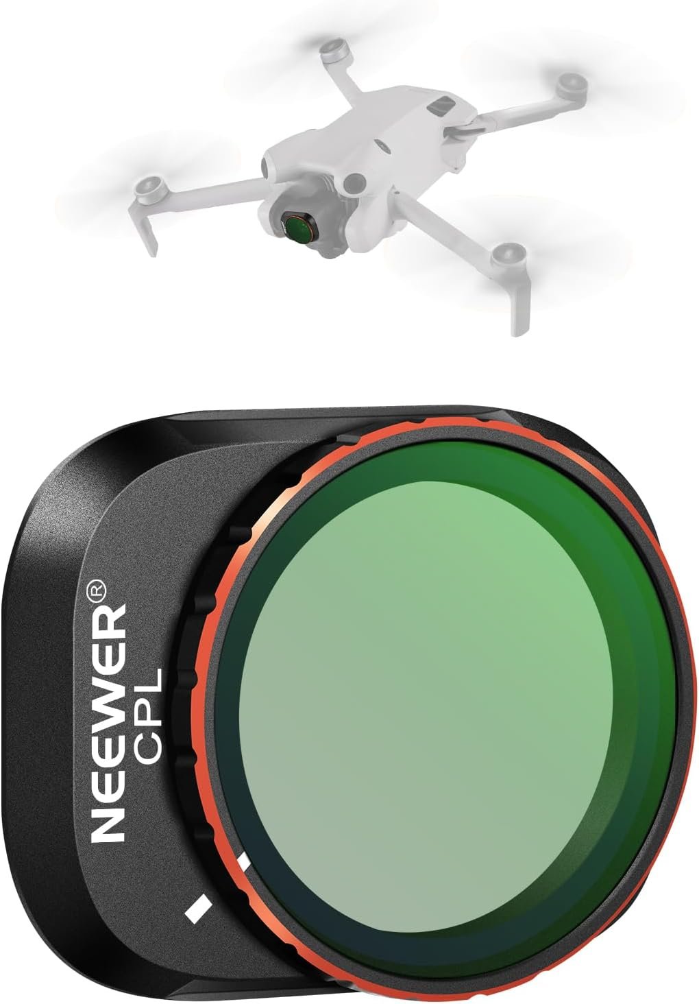 NEEWER CPL Filter Compatible with DJI Mini 4 Pro Drone, Rotatable Circular Polarizing Filter Polarizer Lens Filter with Multicoated HD Optical Glass, Lightweight Frame, Secure Attachment, FL-B13
