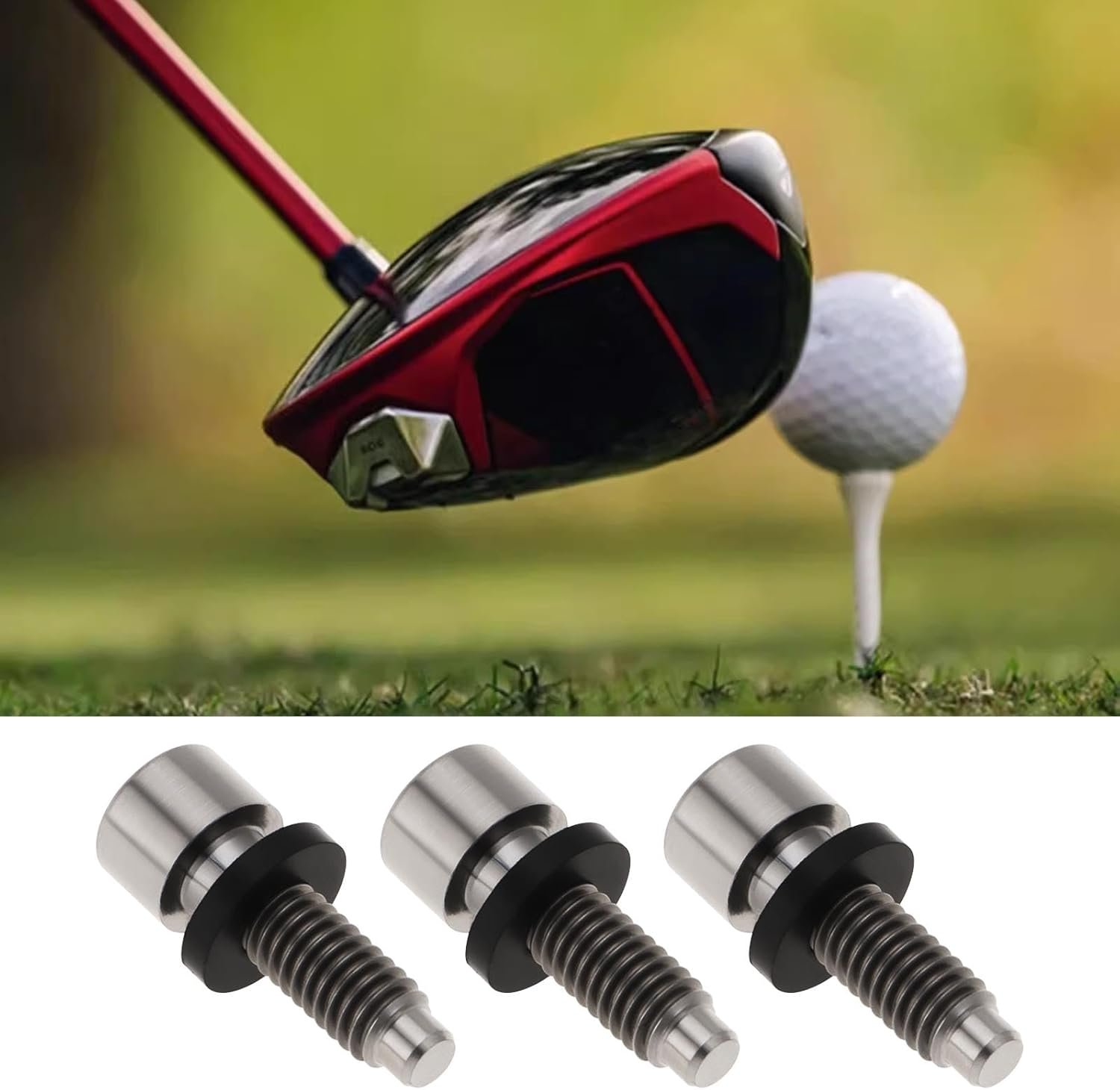OTOTEC 3Pcs Golf Driver Screw Bolt Compatible with Taylormade M3 M4 M5 M6 SIM SIM 2 Compatible with Stealth 2 Qi10 Fairway Wood Hybrid Shaft Adapter Sleeve - Image 3