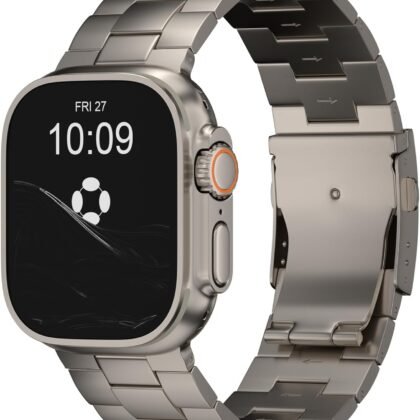 CRNS01 Titanium Watch Band Compatible with Apple Watch Ultra 3/2/1 49mm, Series 11/10 46mm - Military-Grade DLC Coating, Scratch Resistant & Perfect Ultra Color Match for Men