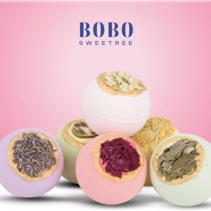 Bath Bombs for Women, Gift Set of 6 Fizzies Luxury Large Size with Real Flowers and Natural Organic Essential Oil, Self Care Gifts for Women, Mon, Daughter, Girlfriend, Kids,Pack of 6 (Multiple)