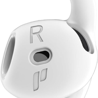Proof Labs 4 Pairs for AirPods 4 Ear Hooks Covers [Added Storage Pouch] Accessories Compatible with Apple AirPods 4th Generation (White)