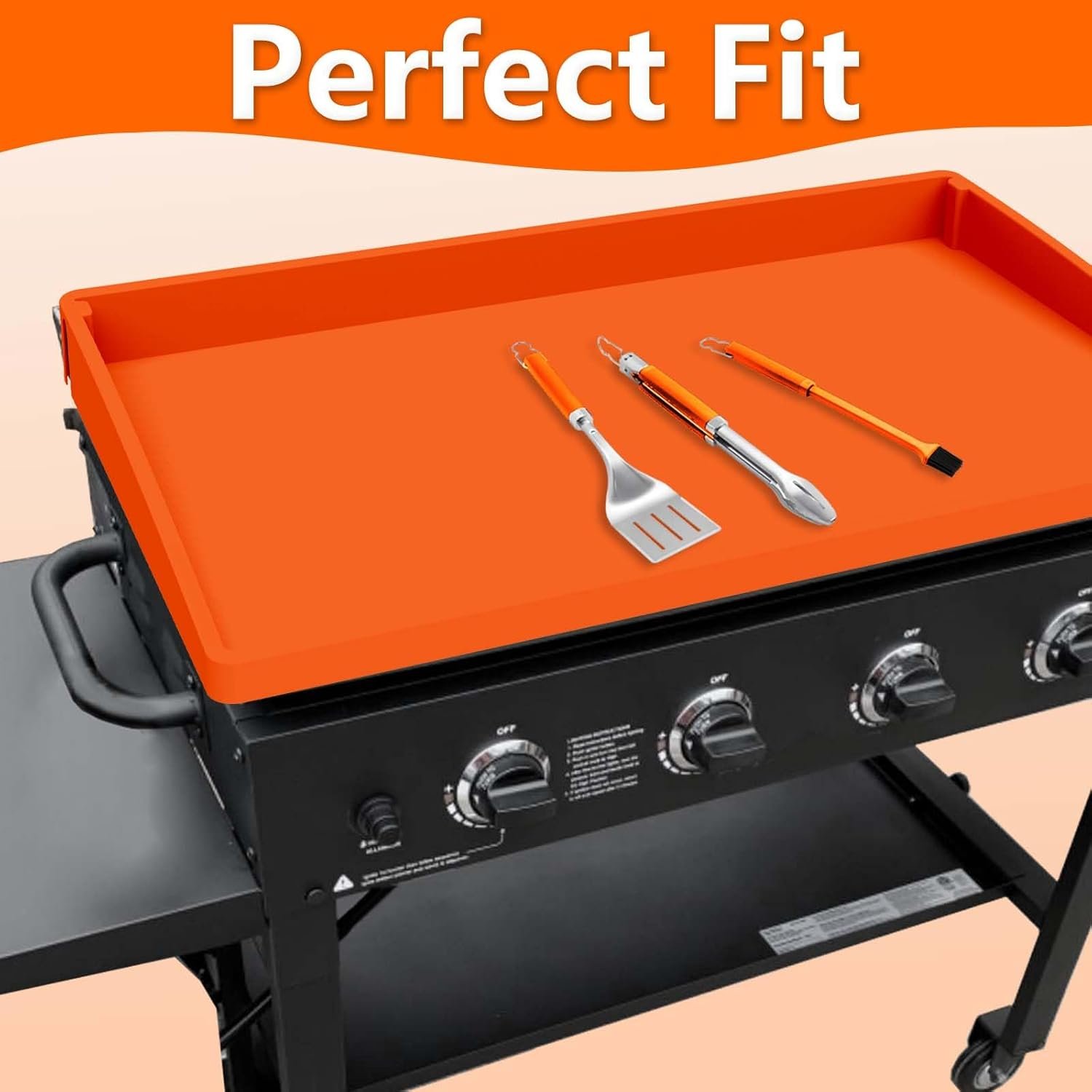 BANGIE Heavy Duty Silicone Griddle Mat (22 Inch) for Blackstone Griddle Cover Accessory - Full Wrap-Around Protection, Food Grade, Rust & Critter Guard, Easy Clean - Image 2