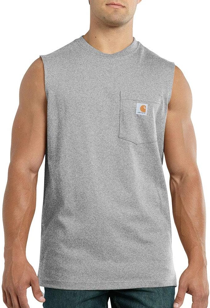 Carhartt Men's Relaxed Fit Heavyweight Sleeveless Pocket T-Shirt - Image 2
