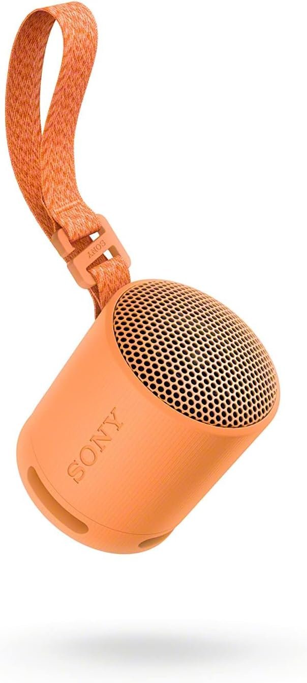 Sony SRS-XB100 Wireless Bluetooth Portable Lightweight Super-Compact Travel Speaker, Durable IP67 Waterproof & Dustproof Shower Speaker, 16 Hour Battery, Versatile Strap, & Hands-free Calling, Orange - Image 9
