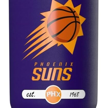 Hydrapeak x NBA Officially Licensed Phoenix Suns 32 oz Nomad Tumbler with Handle and Straw Lid, Leakproof Stainless Steel Water Bottle