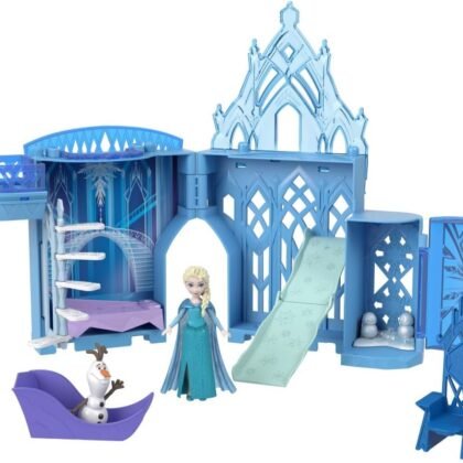 Mattel Disney Princess Toys, Storytime Stackers Elsa Ice Palace, Stackable Castle Doll House with Small Doll & 8 Pieces, Inspired by The Disney Frozen Movies