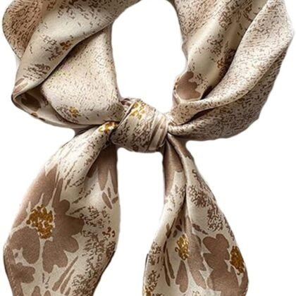 Aufeel 100% Pure Mulberry Silk Square Scarf for Hair-27''x27''- Women Silk Neckerchief Head Wrap Scarf