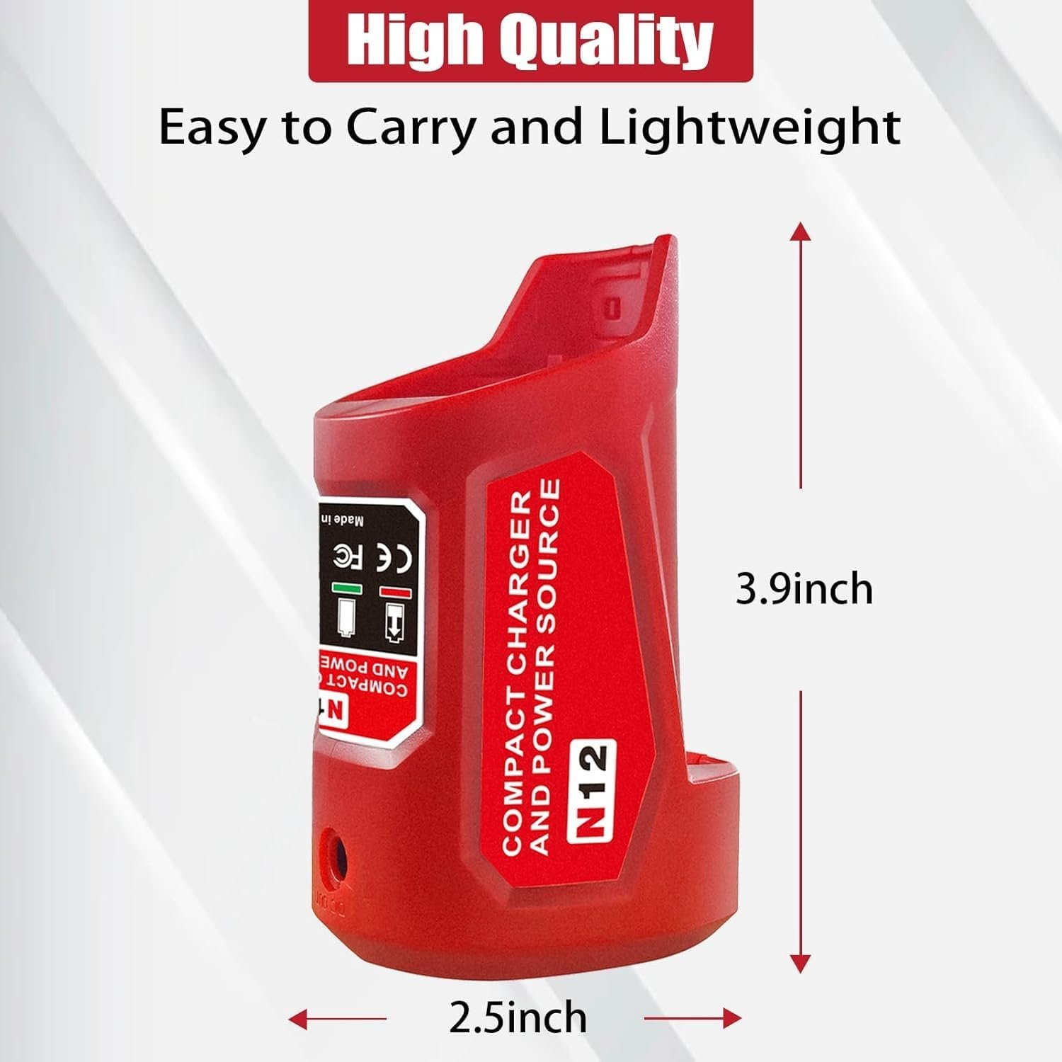 for Milwaukee M-12 12V Power Source Adapter with USB & Type C DC Port, Heated Jacket Charger Adapter for Milwaukee M-12 Battery 48-11-2420 48-11-2411 48-11-2401 - Image 6