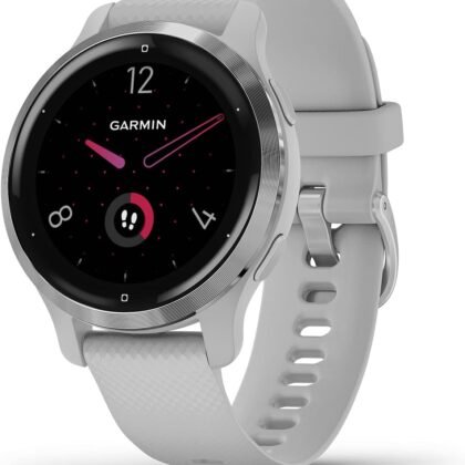 Garmin Venu 2S (Renewed), Smaller-Sized GPS Smartwatch with Advanced Health Monitoring and Fitness Features, Silver Bezel with Light Gray Case and Silicone Band, (010-02429-02)