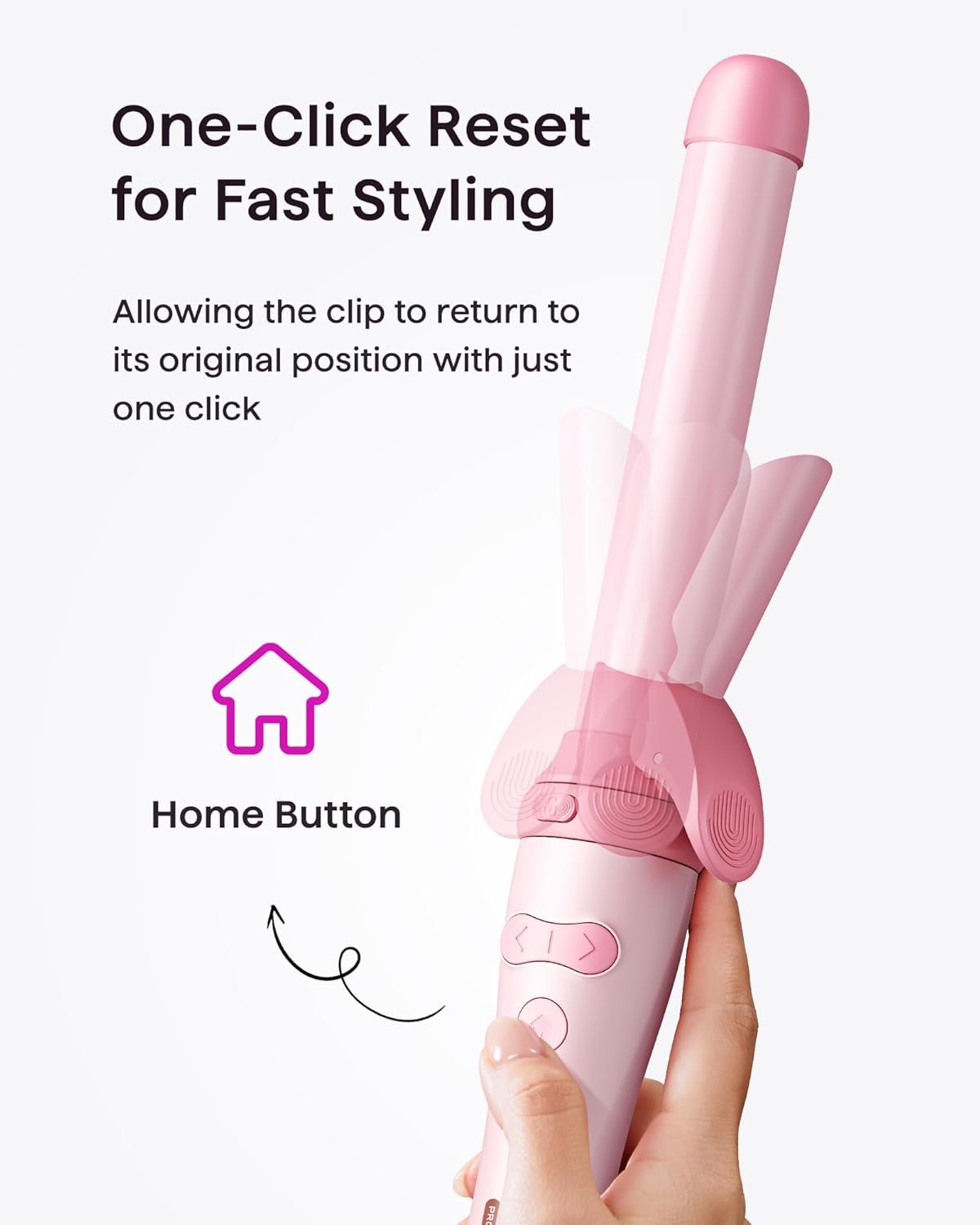 Wavytalk Rotating Curling Iron Set, Curlmaker Pro, Automatic Hair Curler with 3 Sizes Ceramic Barrel (0.5"-1"-1.25") for Tight & Spiral Curls and Beach Waves, Effortless Get Long-Lasting Styling, Pink - Image 5