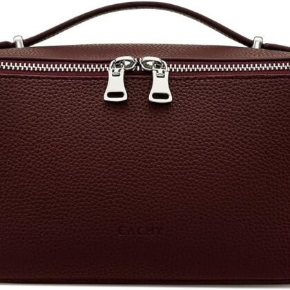 EACHY Makeup Bag,Large Capacity Travel Makeup Bag,Waterproof Portable Open Flat Toiletry Bag Cosmetic Bag with Divider and Handle