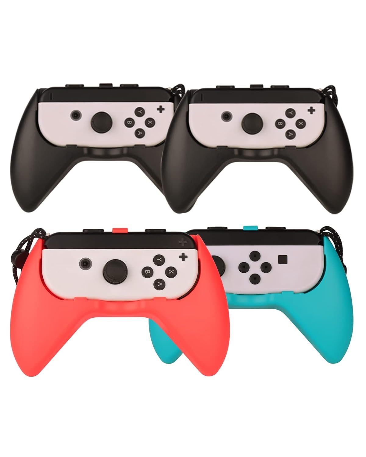 Switch OLED Accessories - Family Bundle Accessories for Nintendo Switch OLED, Carry Case& Screen Protector,4 Pack Joy Con Grips and Steering Wheels, Case Cover,Stand Mount,Joy Con Charger and More - Image 6