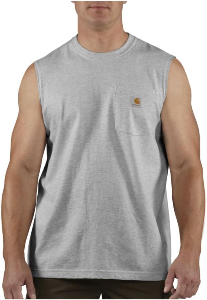 Carhartt Men's Relaxed Fit Heavyweight Sleeveless Pocket T-Shirt