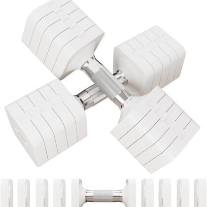 15LB 20LB 40LB 50LB Adjustable Dumbbell Set Free Weights Dumbbells Set for Women Men Hand Weights Sets Adjust Dumbbell Weight Sets for Home Gym Exercise Workout Strength Training Equipments